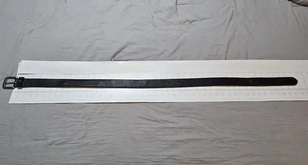 Harley-Davidson Men's Genuine Leather Money Zipper Belt with Chrome Bar & Shield